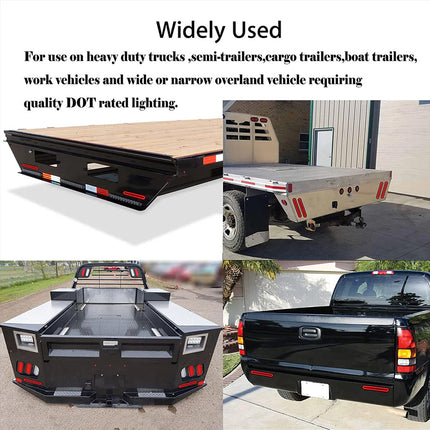 2Pcs Halo Neon LED TruckTrailer Flowing Turn Signal Rear Brake Tail Light 12-24V