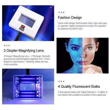 Woods Lamp Beauty Salom SPA Facial Care Analyzer UV Light Skin Diagnose Tester