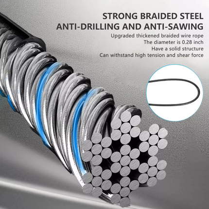 Universal Steering Wheel Lock with 2 Key Seat Car Belt Lock Anti-Theft Device