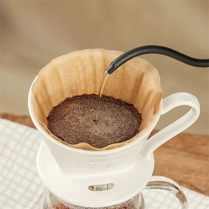 500x 102 Coffee Filter Paper Natural Thick Strong Original Wooden Drip Paper