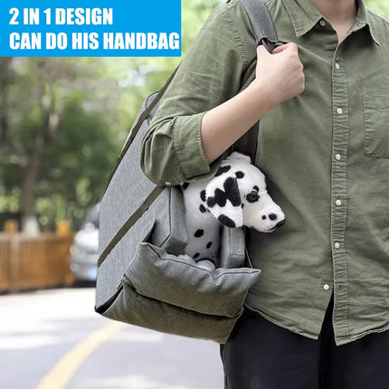 Comfortable Car Pet Seat Auto Center Console Dog Cat Pad Removable Pet Carrier Grey