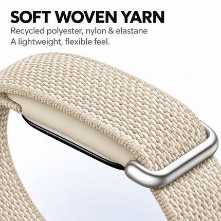 For Google Fitbit Air Performance Loop Band Recycled Polyester Adjustable Strap White