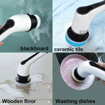 Cordless Electric Scrubber Cleaning Brush with 7 Replaceable Brush Heads