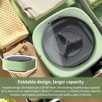 Portable 11L Socks Underwear Mini Washing Machine Folding Tub for Camping Travel