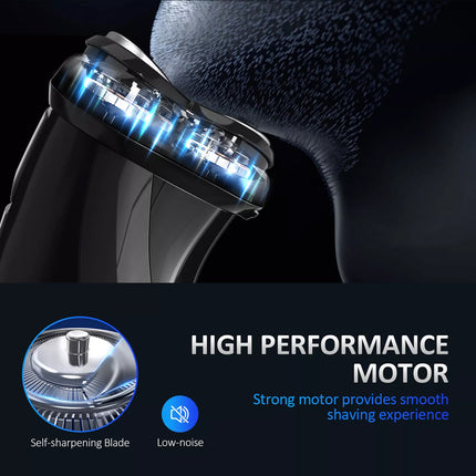 Cordless Electric Shaver Men Razor Wet Dry Rotary Pop-up Trimmer Washable