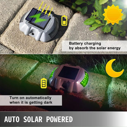 2X Solar Driveway Lights Deck Pathway Lights Solar Dock LED Light Safety Light Blue