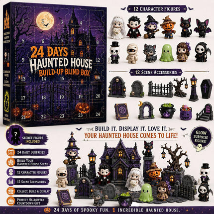 Halloween Advent Calendar 24 Days Horror Figures Countdown Toys Gift Set 2026