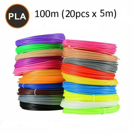 20 Colours 100m PLA Filament 1.75mm for 3D Printing Pen