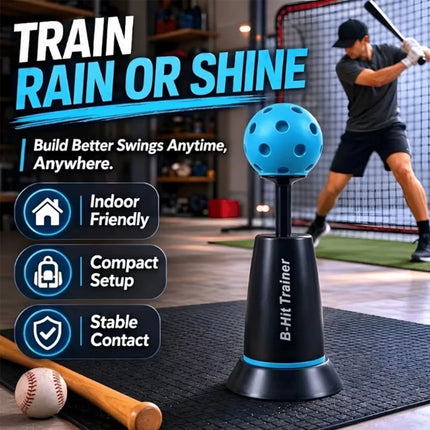 Baseball Training Tee Popper - Pops Up Balls to The Perfect Height with 3 Balls