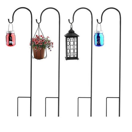 8 Pack Shepherd Hooks 90cm, Plant Basket Hanger Crook, Garden Stakes Bird Feeder Pole