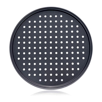 4Pcs Pizza Steel Pan for Oven Nonstick Perforated Round Pizza Baking Sheet Oven Tray 24.5+26+28+32cm
