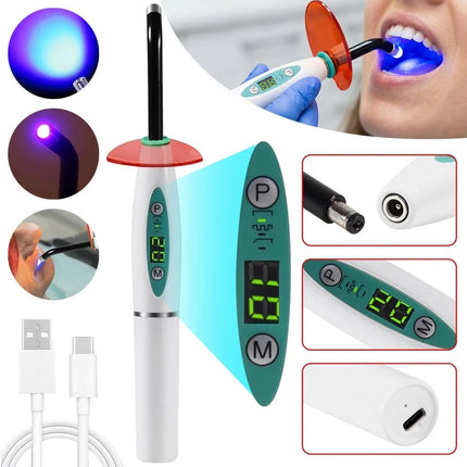 Rechargeable UV Dental Wireless Cordless LED Curing Light Lamp Machine 2200mAh