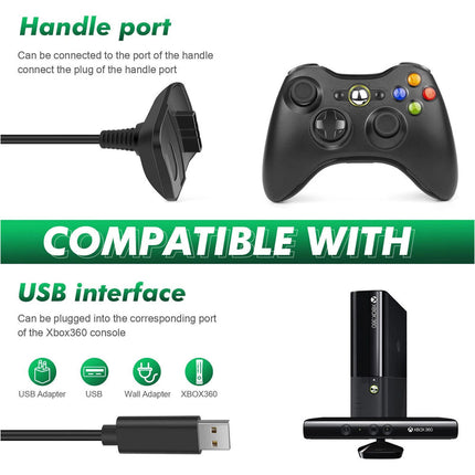 For Xbox 360 Xbox Wireless Controller 2 Pack Rechargeable Battery Kit