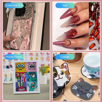 Cordless Electric Diamond Painting Pen Art Vacuum Pen Portable Rechargeable Nail Art Purple