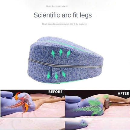 Leg Knee Pillow Cushion Support Pain Relief Washable Cover Memory Foam Pillow Blue