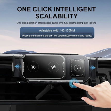 Universal Dual Coil Foldable Phone Holder Car Wireless Charger Car Phone Mount