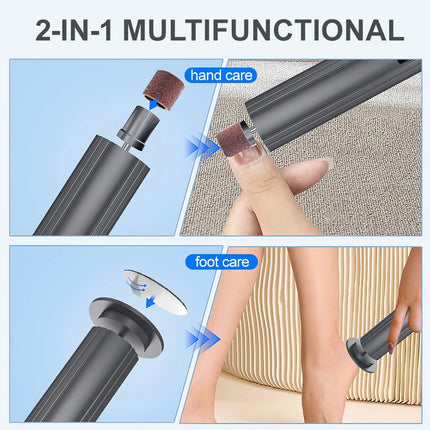 Electric Foot Grinder Heel File Grinding Exfoliator Pedicure Dead Skin Remove