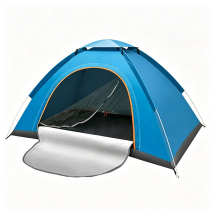 Outdoor Beach Hiking Camping Fishing Waterproof 2 or 3 People Camping Blue Tent