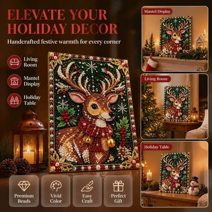 1Pcs Sun Catcher Christmas Diamond Painting Kit Door Decoration
