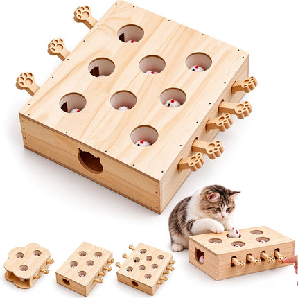 Whack A Mole Cat Toy Pet Gift Keeps Pet Entertained Fun Interactive Cat Toy