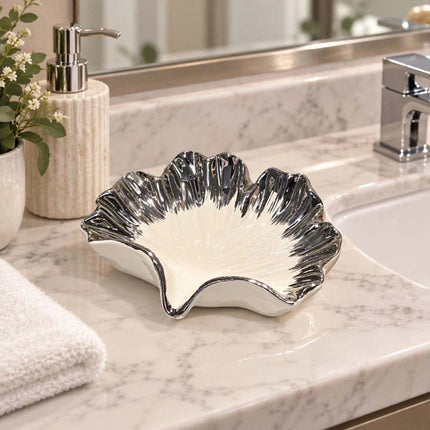 V-shaped Drainage Ginkgo Leaf Drain Soap Dish Soap Organizer Photo Props