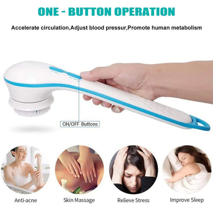 Shower Brush Electric Washer Massage Exfoliating Long Handle Body Back Scrubber