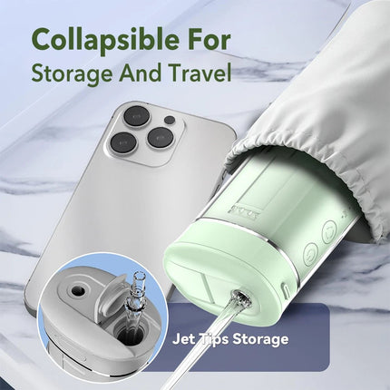 Foldable Oral Irrigator Water Jet Dental Teeth Flosser Tooth Cleaner 4 Nozzles