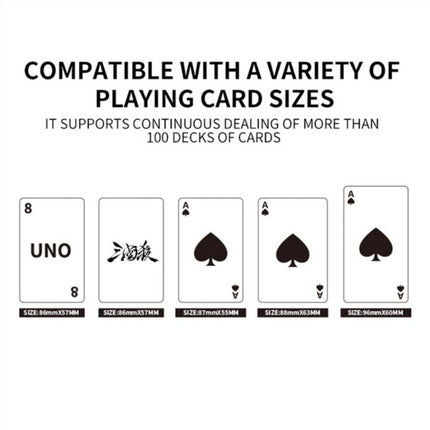 Automatic Card Shuffler and Dealer, 2 in 1 360° Rotating Card Shuffling+Dealing