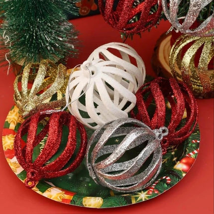 6Pcs 6cm Christmas Ball Ornaments Holiday Home Decoration