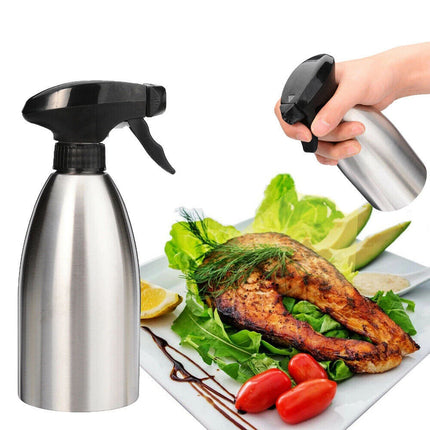 500ml Stainless Steel Oil Spray Bottle Kitchen Olive Oil Sprayer for BBQ Cooking