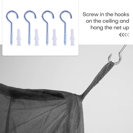 Portable Camping 4-Corner Post Bed Canopy Mosquito Net Indoor Outdoor Insect Net