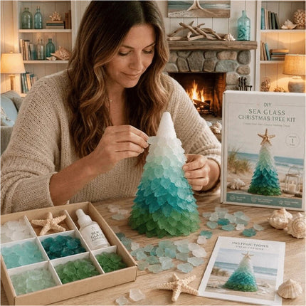 Handmade Sea Glass Tree Romantic Christmas Tree DIY Ornament Christmas
