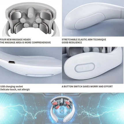 4D Head Cervical Spine Massage Body Pain Relief Electric Neck Shoulder Massager