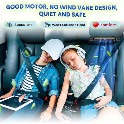 Mini USB Car SUV Seat Back Cooling Fan Portable 3 Speed Headrest Silent Cooler