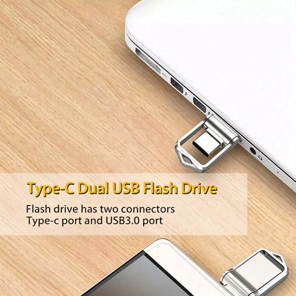 128GB USB 3.0 Type C Memory Stick Otg Flash Drive for Android Samsung Silver
