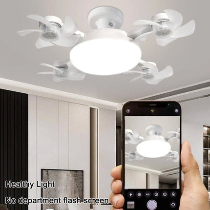 E27 LED Ceiling Fan Light Dimmer Function Ceiling Light Drone Shaped Fan 50cm