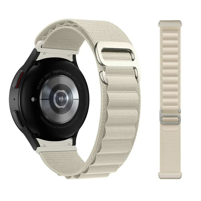 White Alpine Loop Samsung Galaxy Watch 7 6 5 4 Classic 44 47 40mm Strap Band Bands