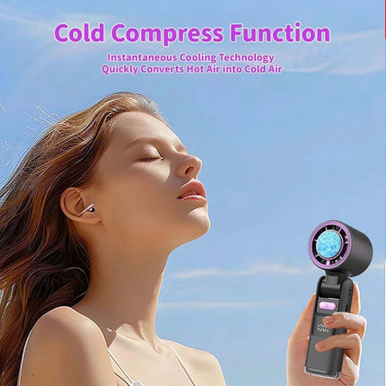 3in1 Strong Wind Cooling Fan Portable Handheld Turbo Fan Speeds Neck Blower Mini