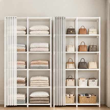 Floor Standing Bookshelf Storage Cabinet For Home Living Room Bedroom Clothes