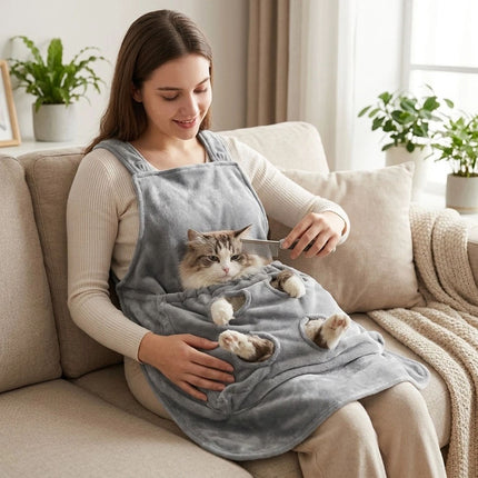 Pet Cuddling Apron with Leg Holes for Holding Small Cats Pet Grooming Apron NEW