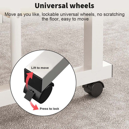 Mobile Laptop Desk Adjustable Computer Table Stand Bed Bedside Portable Study Black