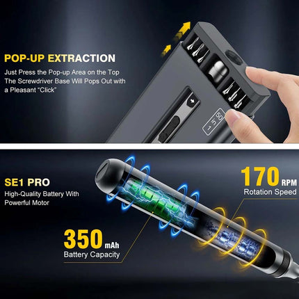 Mini Electric Screwdriver 50-in-1 Set – Cordless, Rechargeable, Precision Bits for Home & DIY