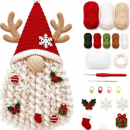 Santa Claus Christmas DIY Door Hanging Set Farmhouse Unfinished kit