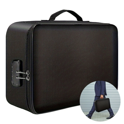 Waterproof Fireproof Safe Box Document Bag Organizer Cash Money File Storage Box