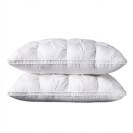 2Pc Duck Feather Pillows Luxury Hotel Pillows Standard Queen Size