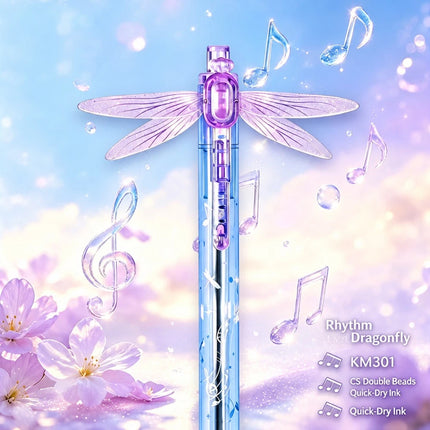 Gleaming Wings Dragonfly Pen,Dragonfly Pen with Moving Wings,Cute Novelty Pen (4PCS Pink+Blue+Green+Purple)