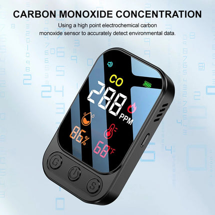 3-in-1 Portable Carbon Monoxide Detector Outdoor Camping Carbon Monoxide Alarm