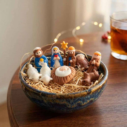 Holy Family Nativity Manger Scene Kit Christmas Figurines Christmas Gifts