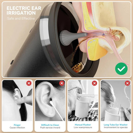 Ear Wax Removal - Electric Ear Irrigation Cleaning Kit - Water Powered Ear