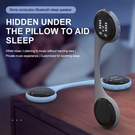 Under-Pillow Bone Conduction Sleep Speaker Bluetooth 5.4, White Noise,Sleep Aid Grey